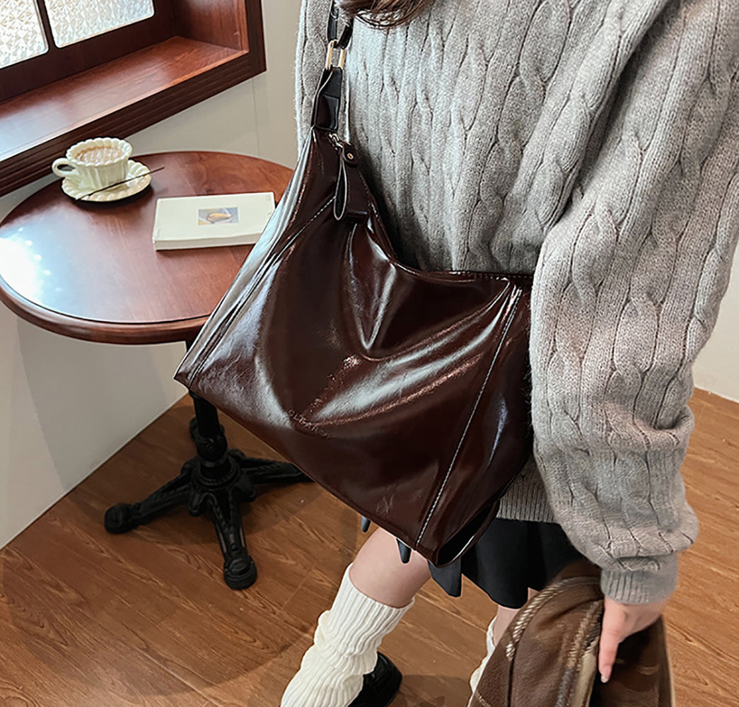 Coffee Solid One Handle Sling Bag