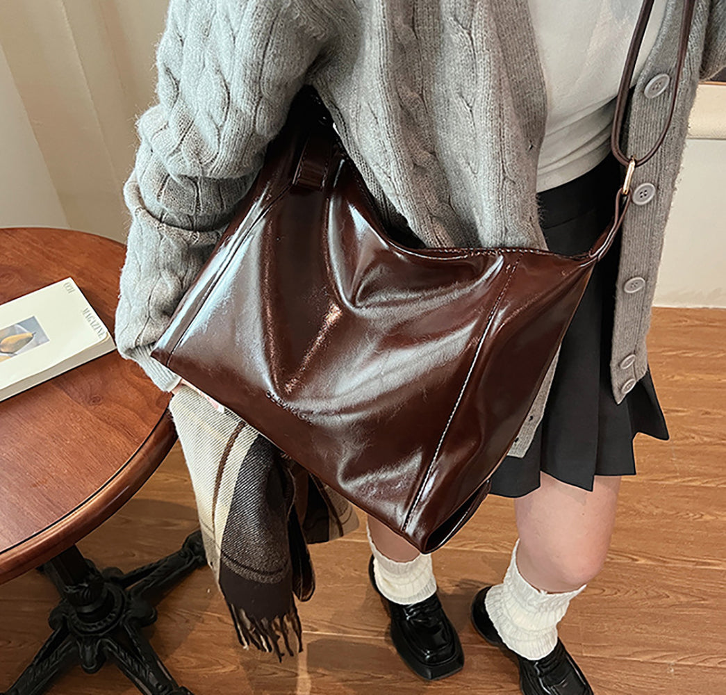 Coffee Solid One Handle Sling Bag
