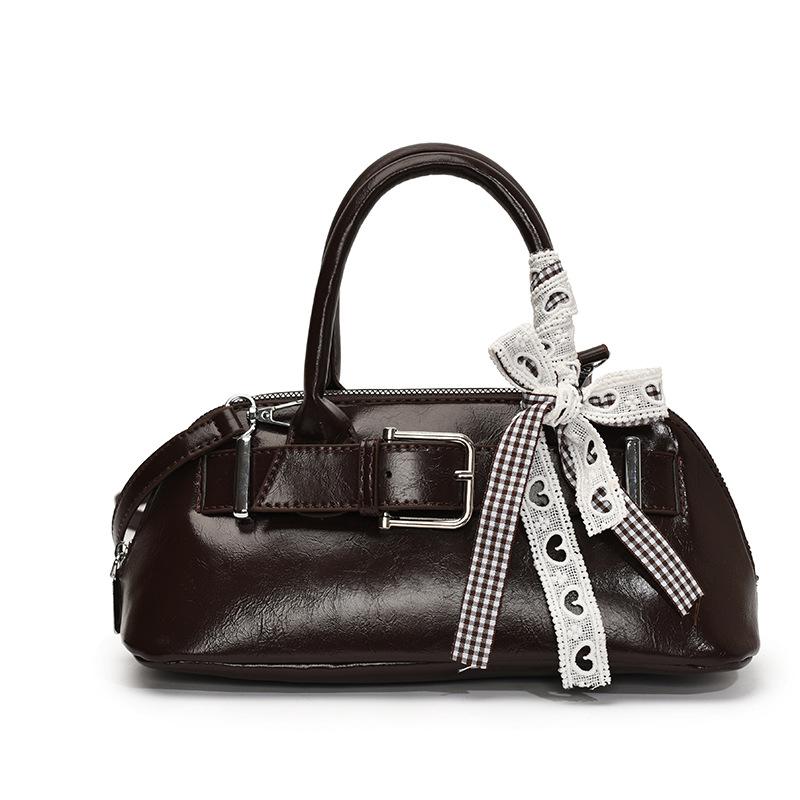 Coffee Solid Two Handles Tote Bag