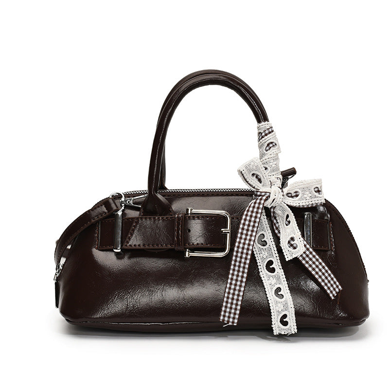 Coffee Solid Two Handles Tote Bag