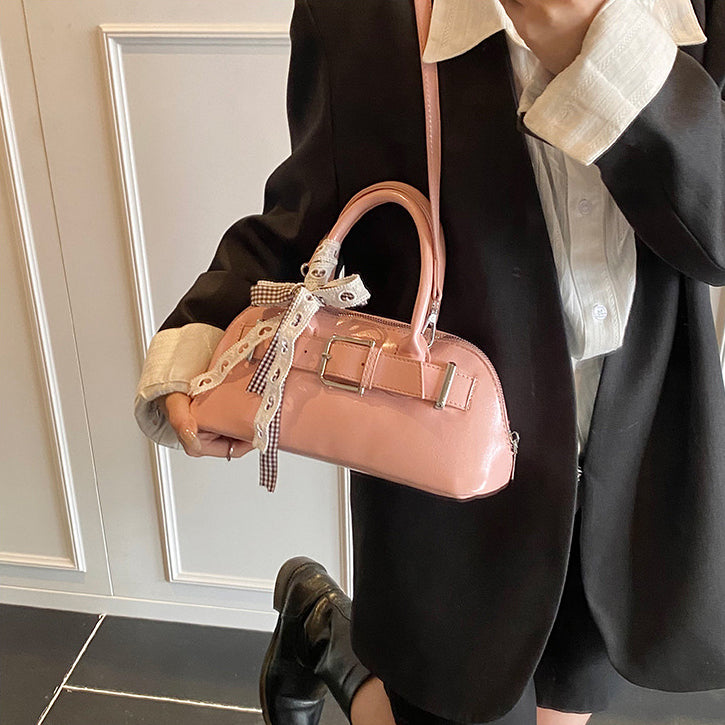 Pink Solid Two Handles Tote Bag