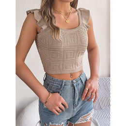 Flutter Sleeve Crop Top