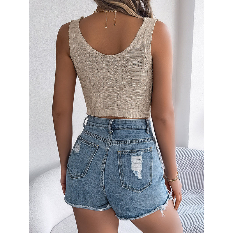 Crochet Bralette Crop Regular Top