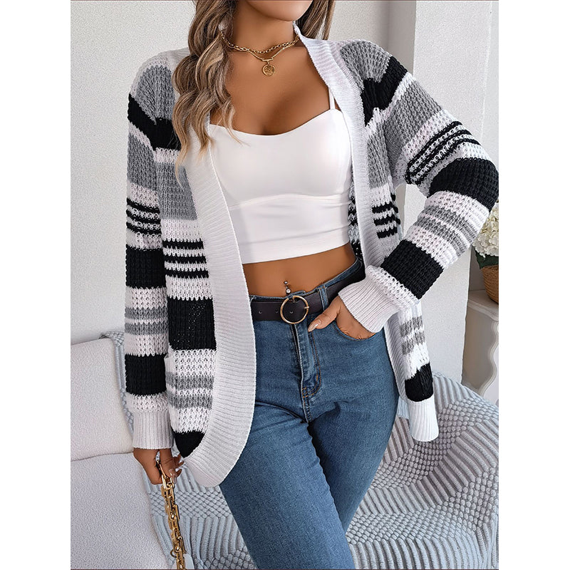 Grey Striped Acrylic Shrug