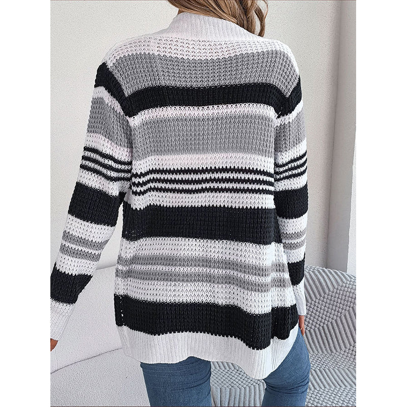 Grey Striped Acrylic Shrug