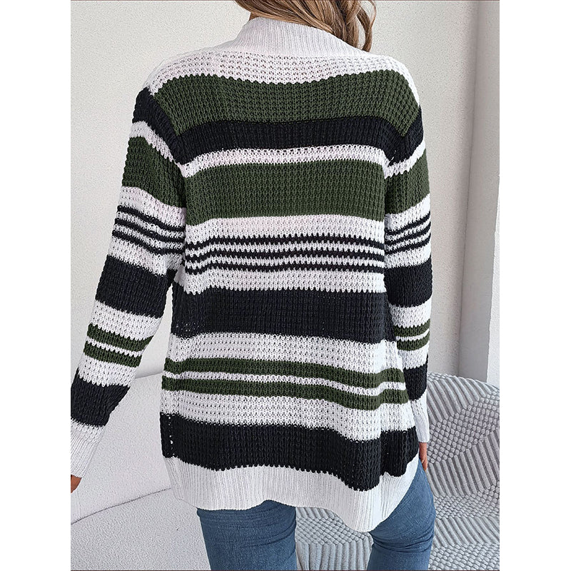 Green Striped Acrylic Shrug