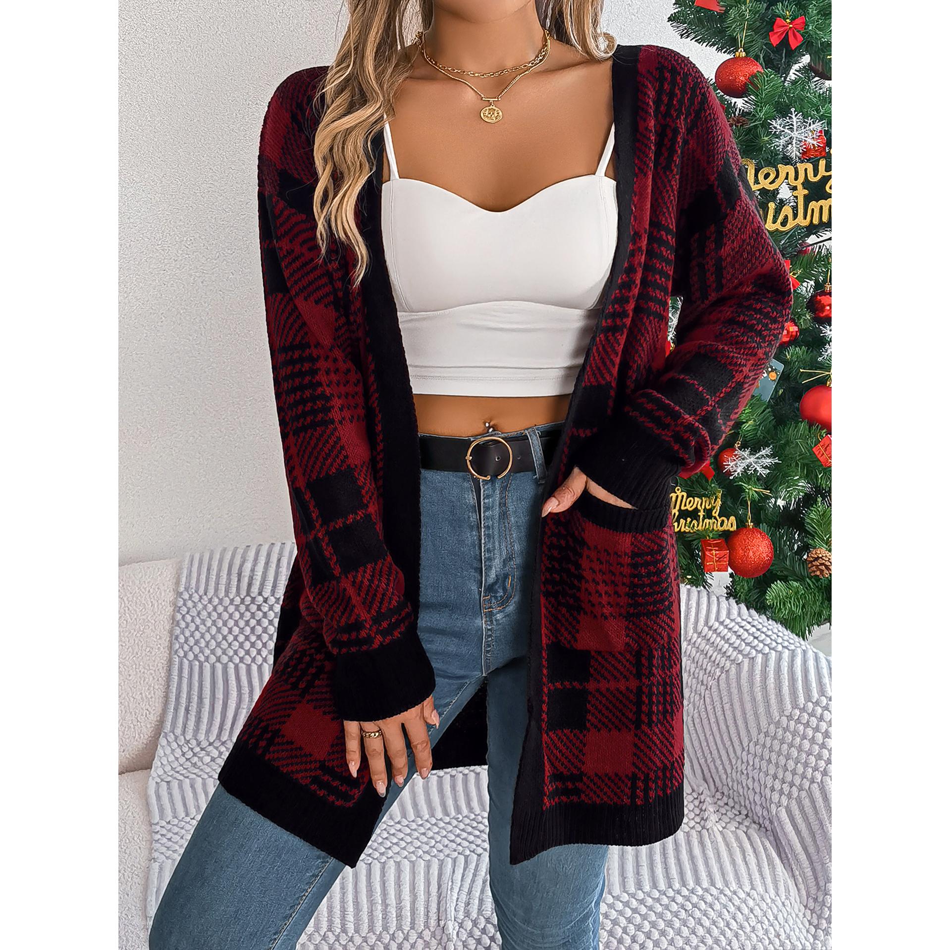 Checked Acrylic Shrug