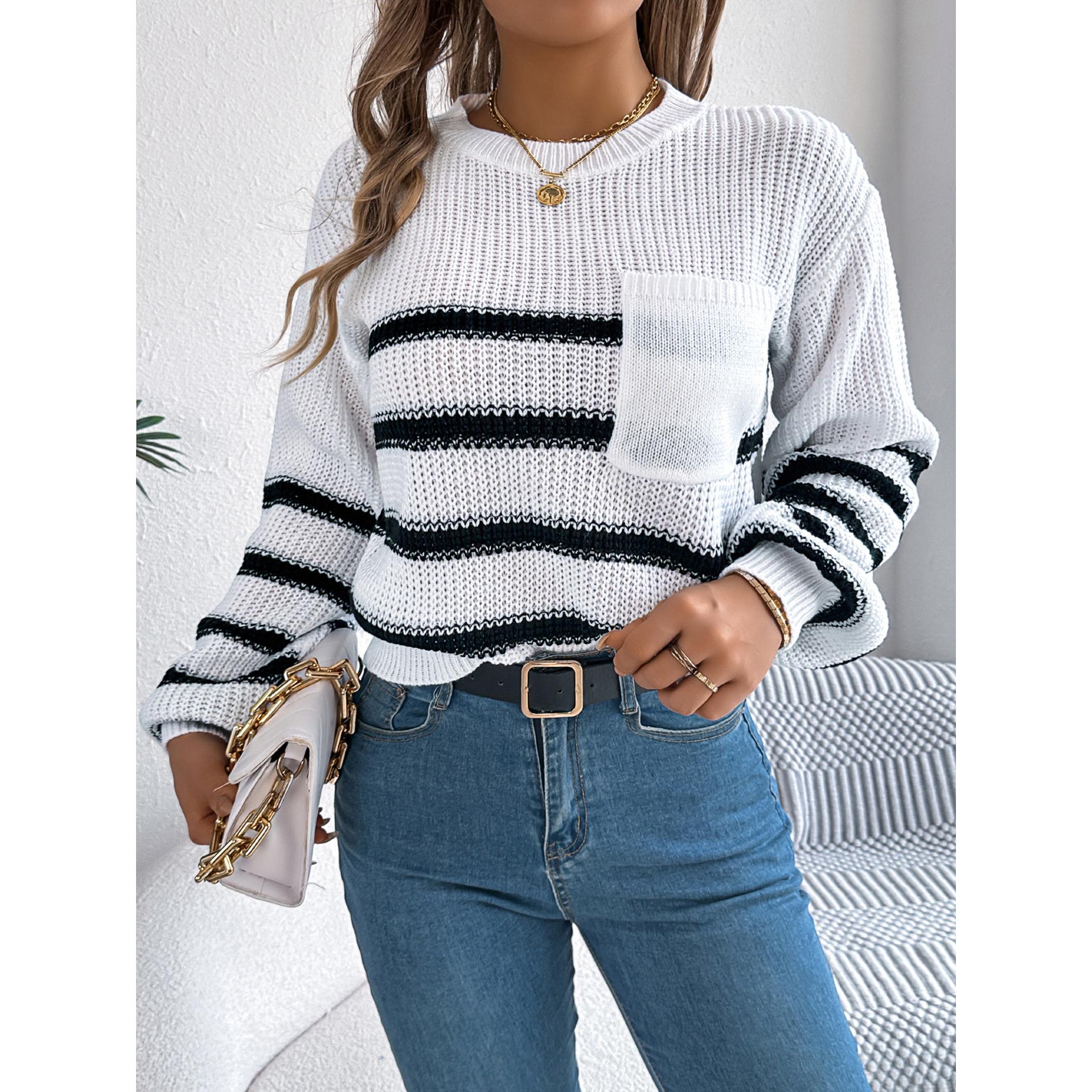 Women Striped Pullover