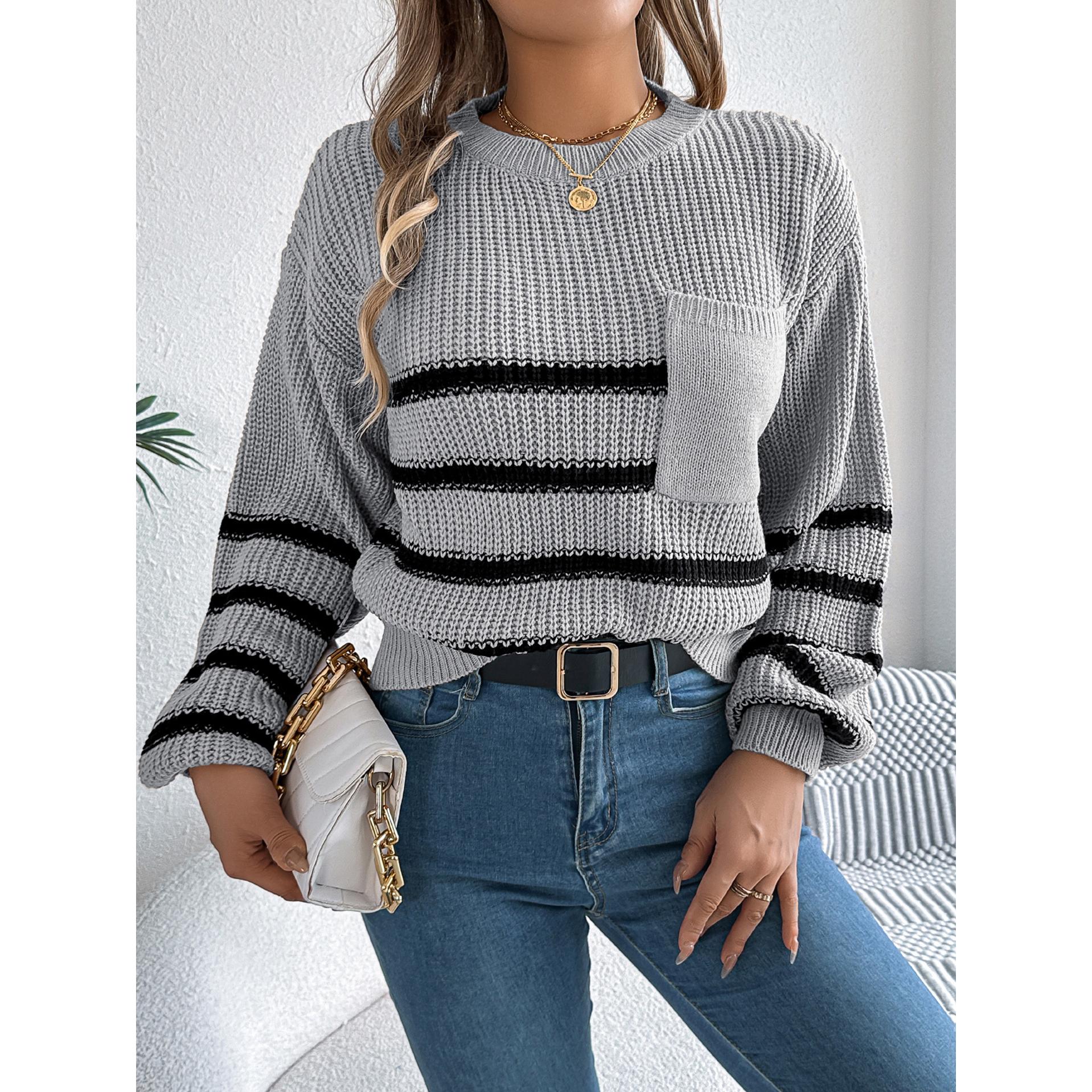 Women Striped Pullover Sweater