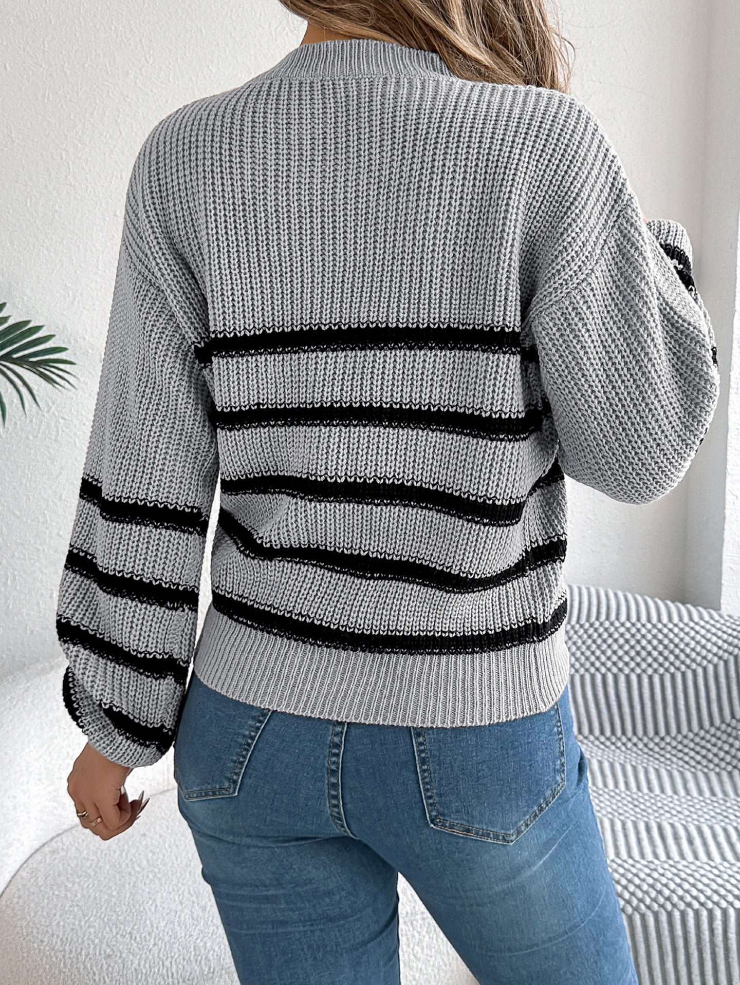 Women Striped Pullover Sweater