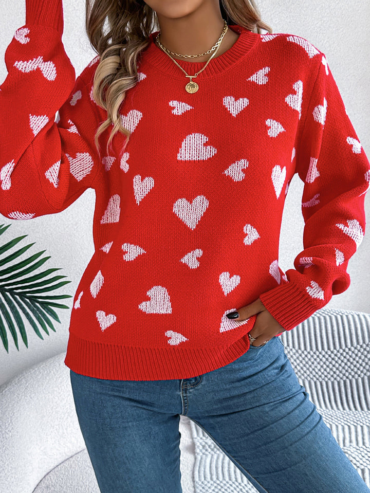 Women Printed Pullover Sweater