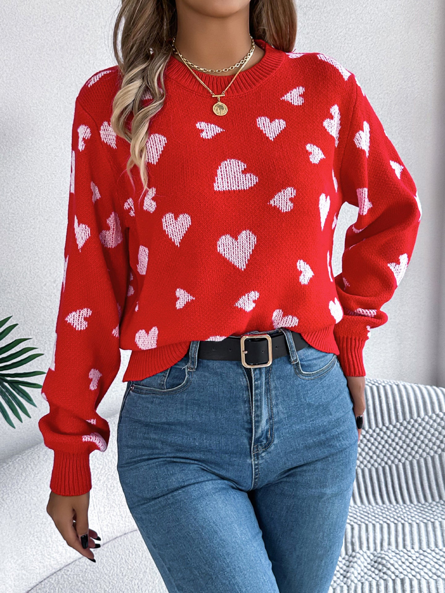 Women Printed Pullover Sweater