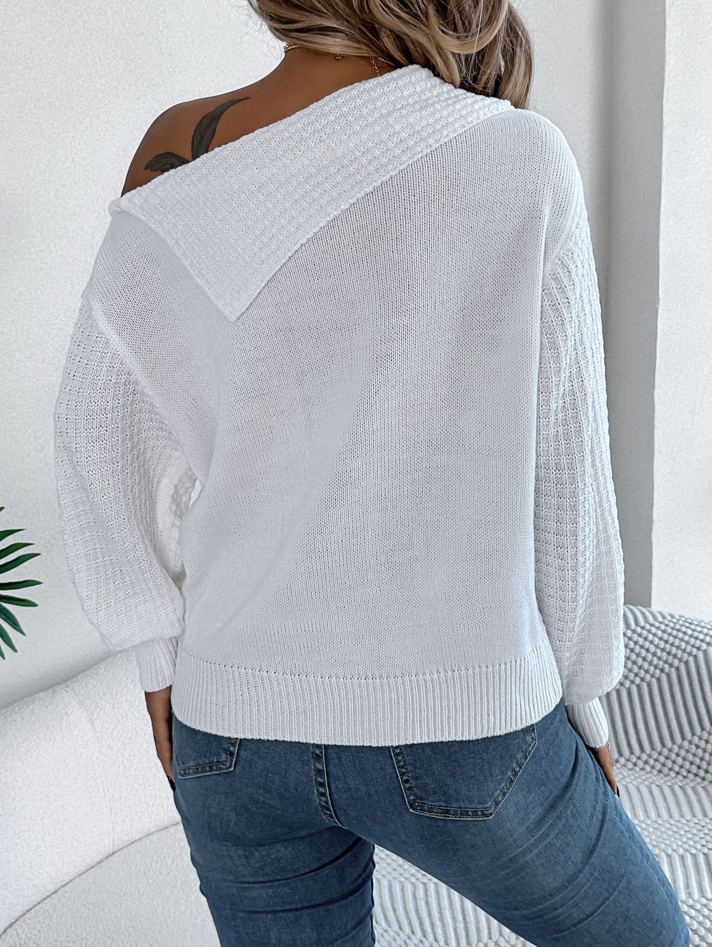 Women Cable Knit Pullover Sweater