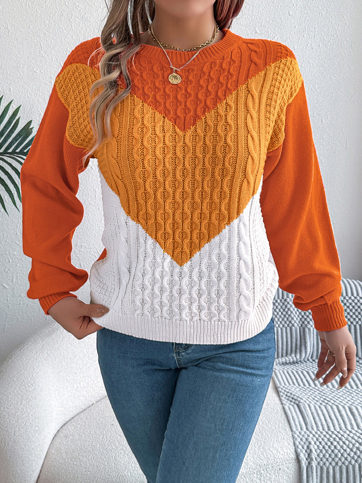 Women Colourblocked Pullover Sweaters