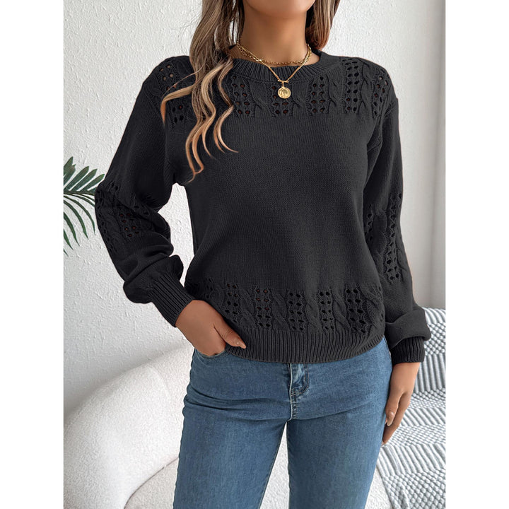 Women Round Neck Pullover Sweater