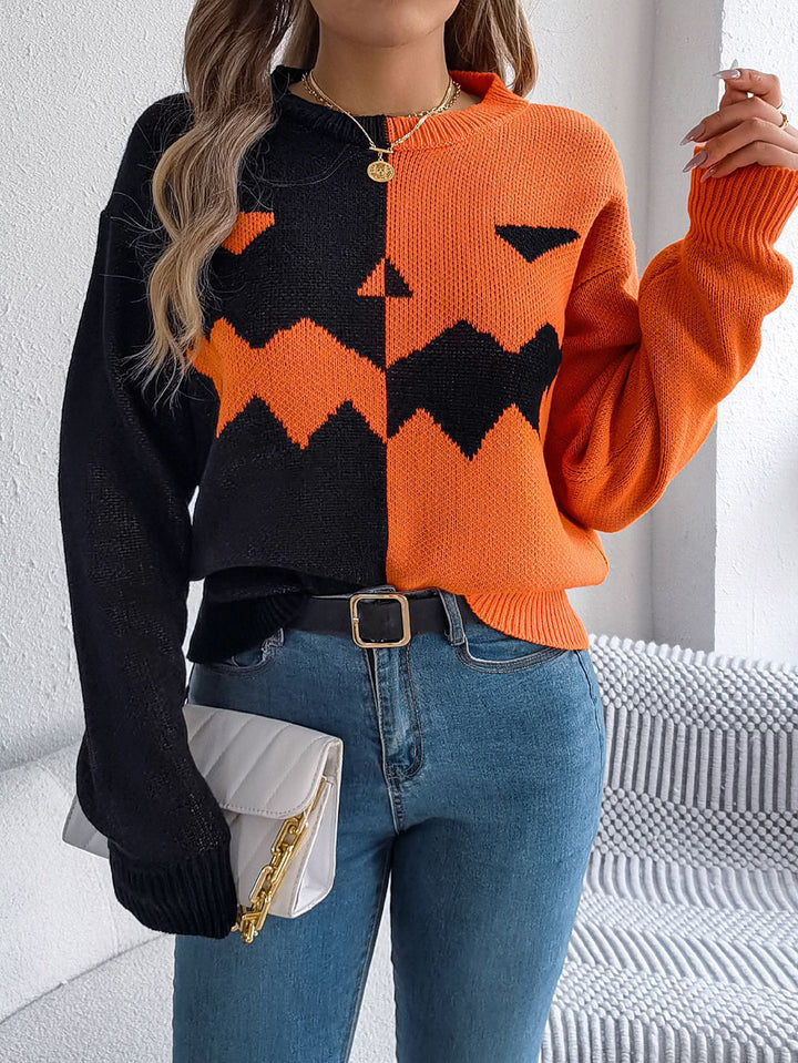 Women Colourblocked Pullover Sweater
