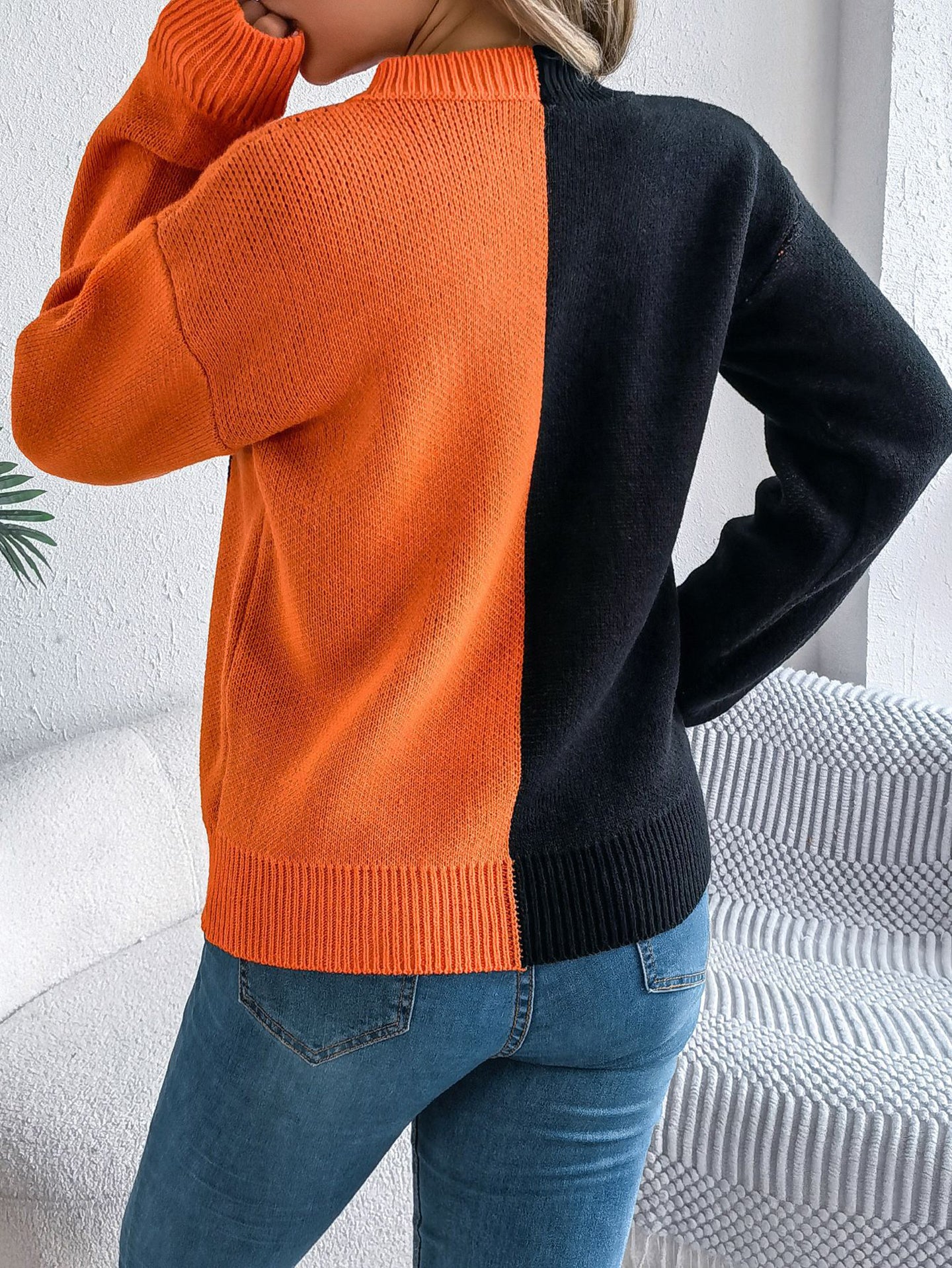 Women Colourblocked Pullover Sweater