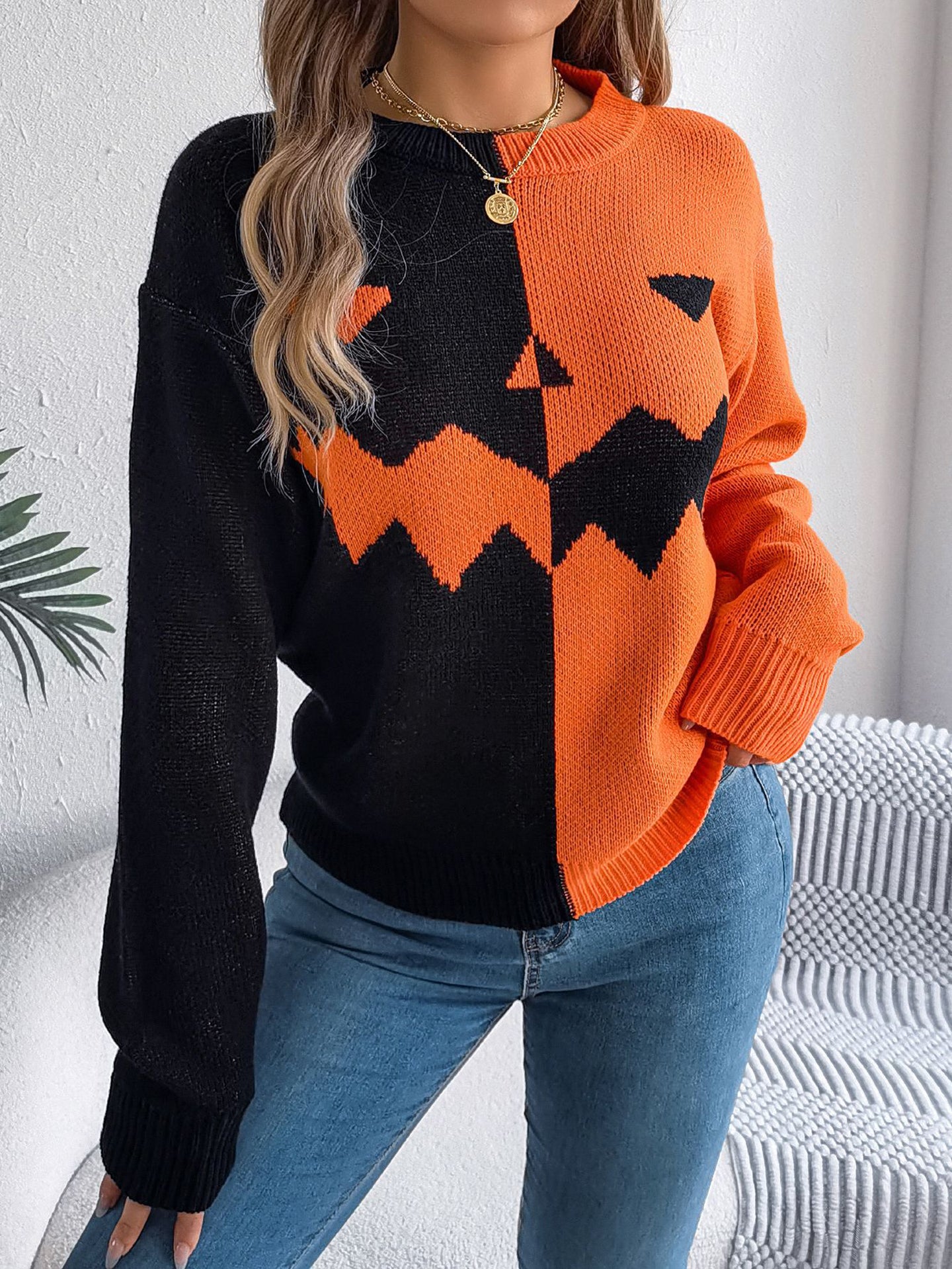 Women Colourblocked Pullover Sweater