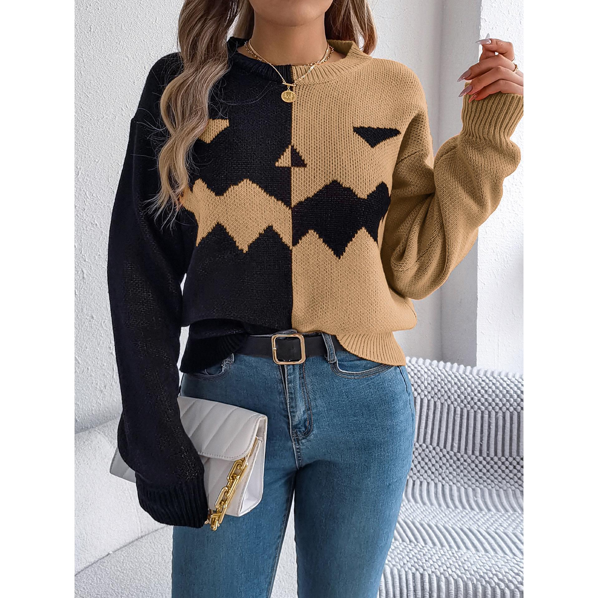 Women Colourblocked Round Neck Pullover
