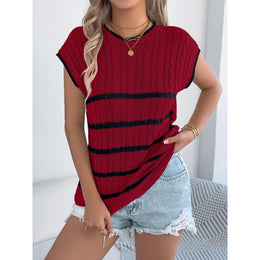 Self Design Striped Top