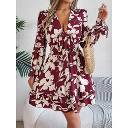 Puff Sleeve Fit & Flare Floral Dress