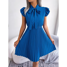 Puff Sleeve A-Line Midi Dress