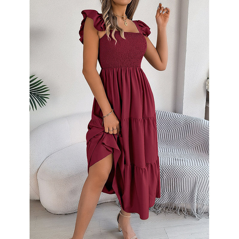 Flutter Sleeves Maxi Dress