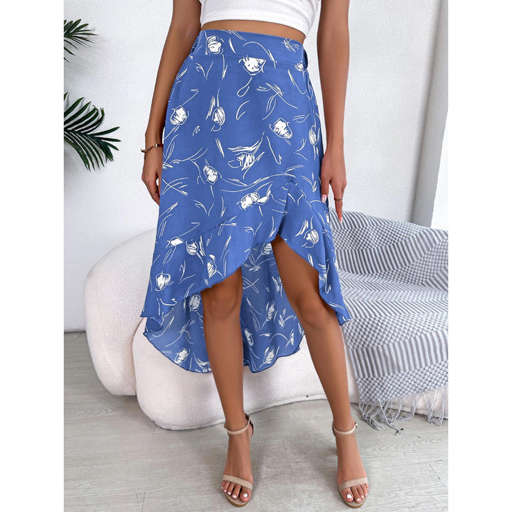 Printed Wrap Skirt