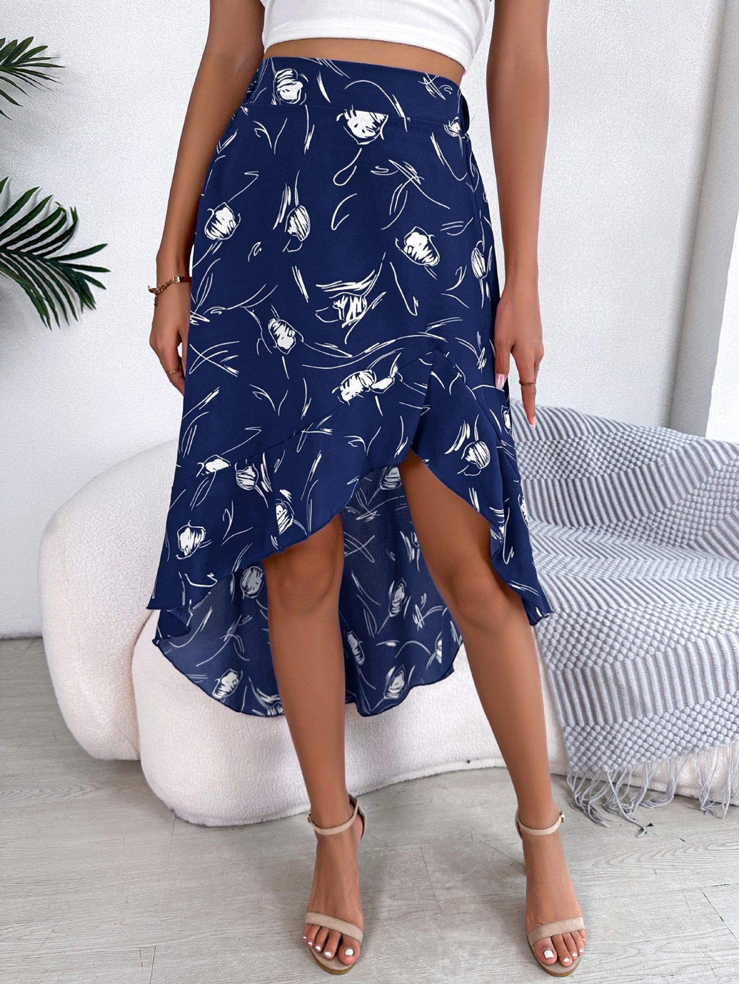 Printed Wrap Skirt