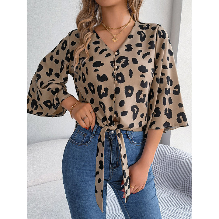 Beige Animal Printed Casual Shirt
