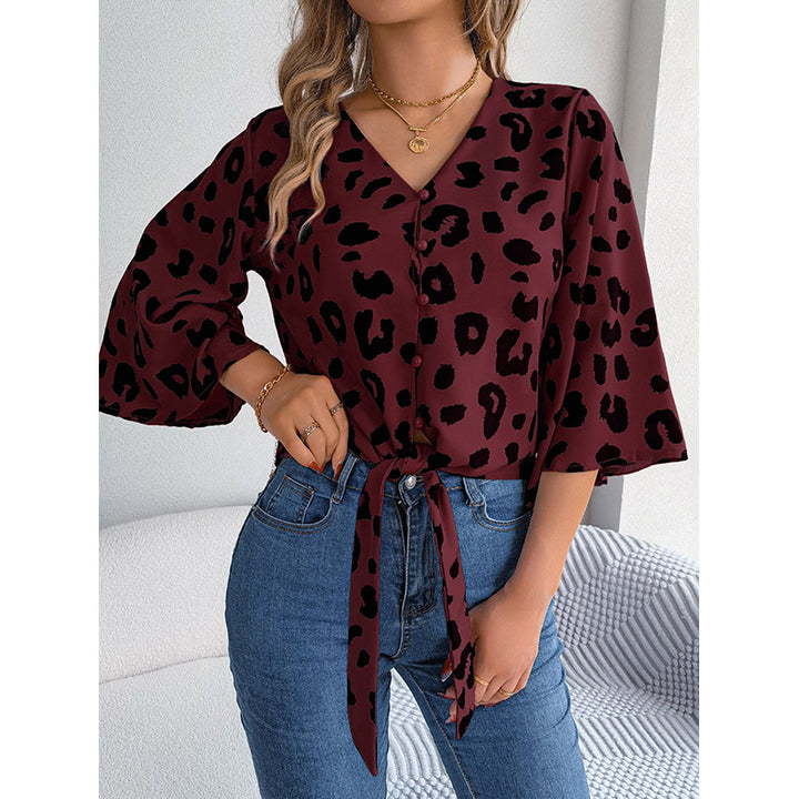 Maroon Animal Printed Casual Shirt