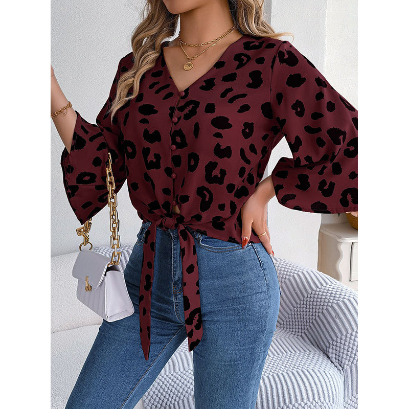 Maroon Animal Printed Casual Shirt