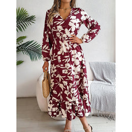 Floral Printed Georgette Midi Dress