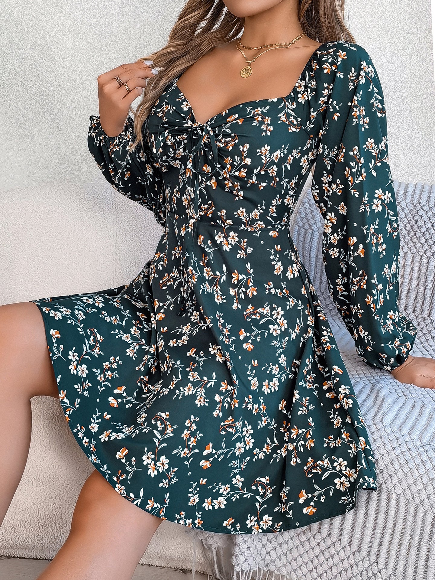 Women Printed A-Line Mini Dress