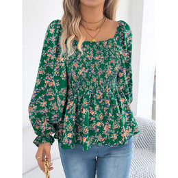 Printed Peplum Top