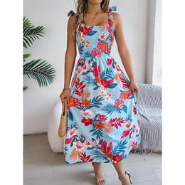 Women Floral Printed Fit and Flare Midi Dress
