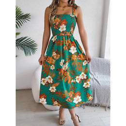 Floral Printed A-Line Midi Dress