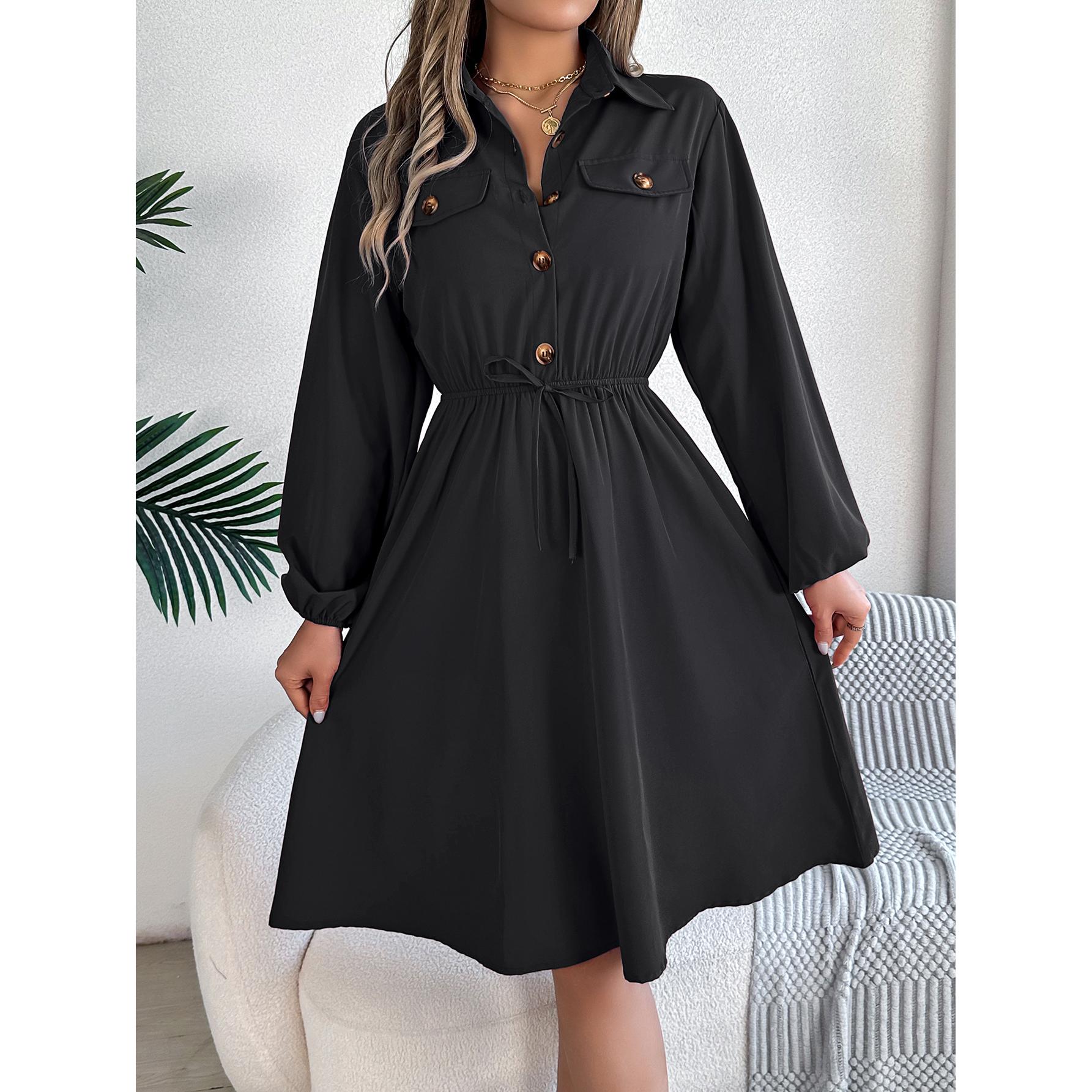 Puff Sleeve Shirt Dress