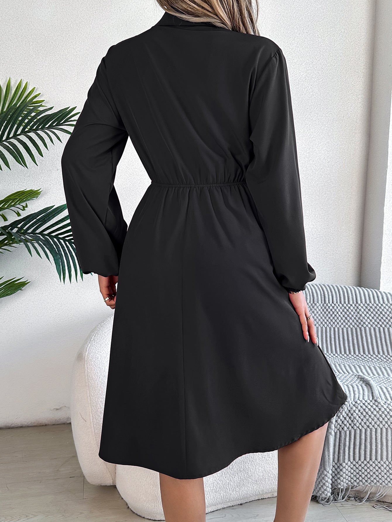 Puff Sleeve Shirt Dress