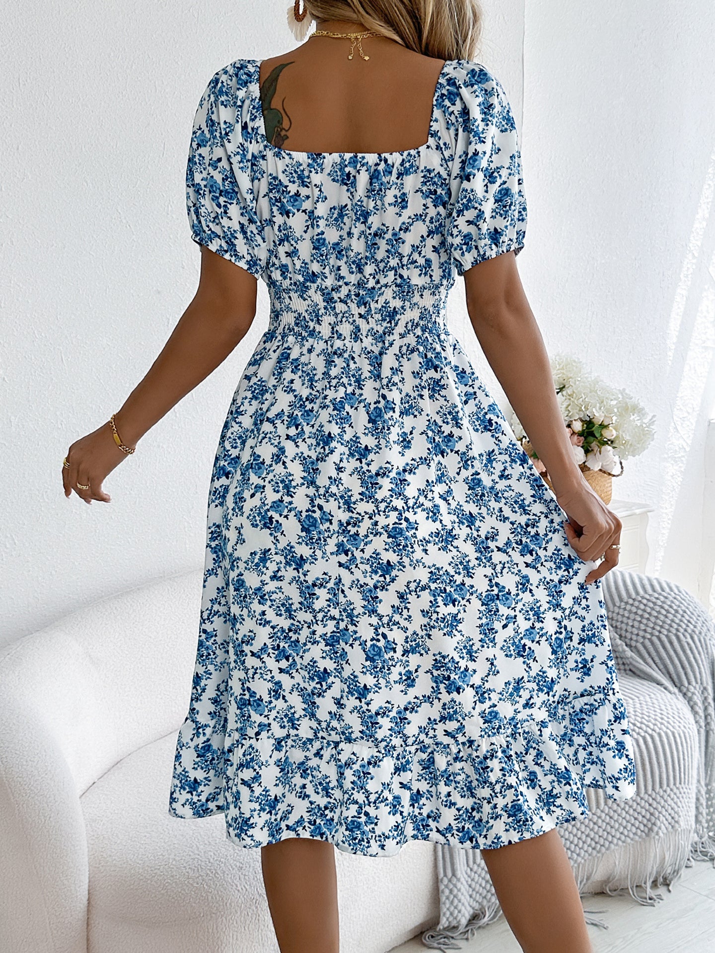 Women Floral Printed Sheath Dress