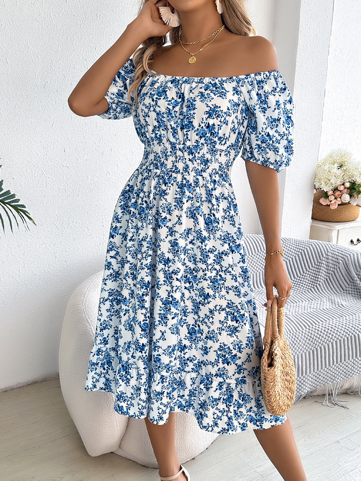 Women Floral Printed Sheath Dress