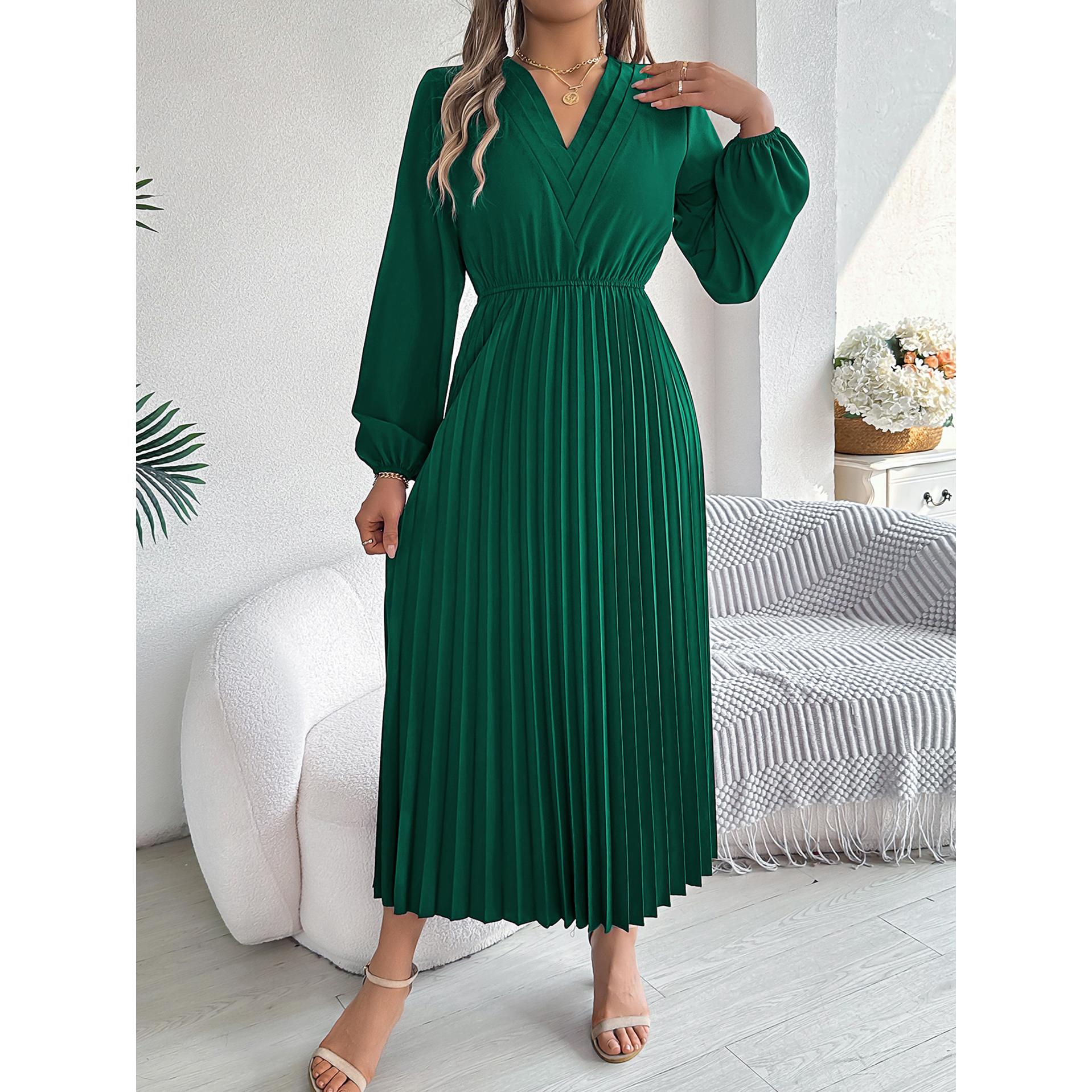 Solid A-Line Maxi Dress