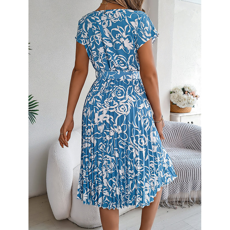 Floral Print Fit & Flare Midi Dress