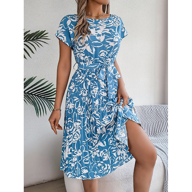 Floral Print Fit & Flare Midi Dress