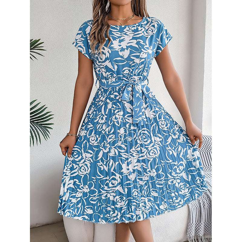 Floral Print Fit & Flare Midi Dress