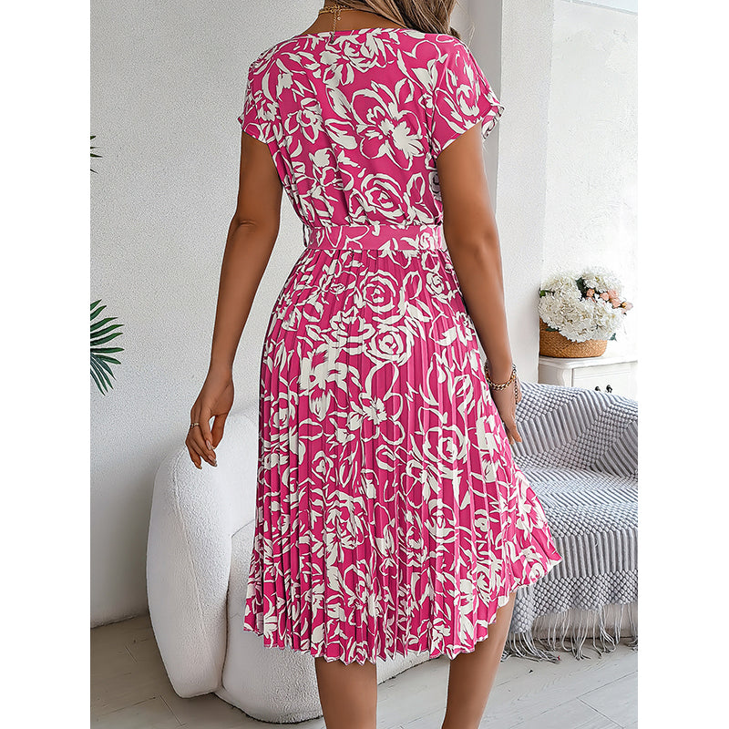 Floral Print Fit & Flare Midi Dress