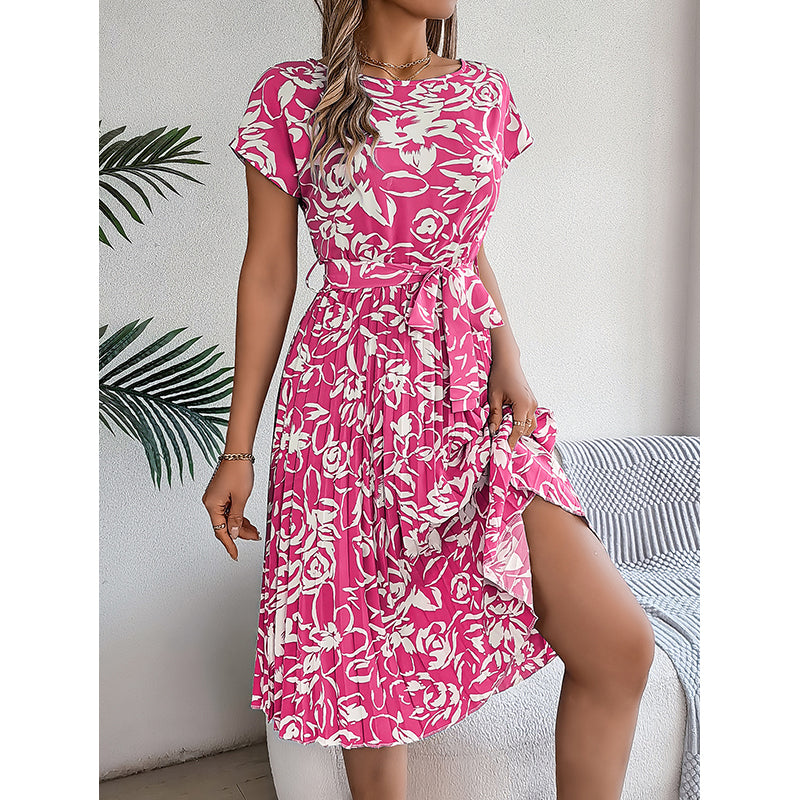 Floral Print Fit & Flare Midi Dress