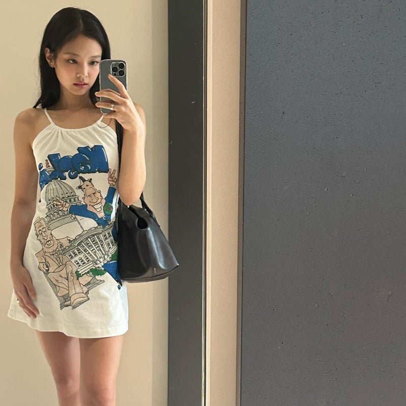 Graphic Printed Sheath Dress