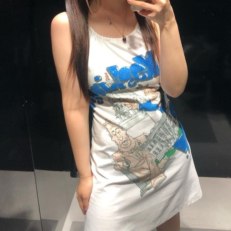 Graphic Printed Sheath Dress
