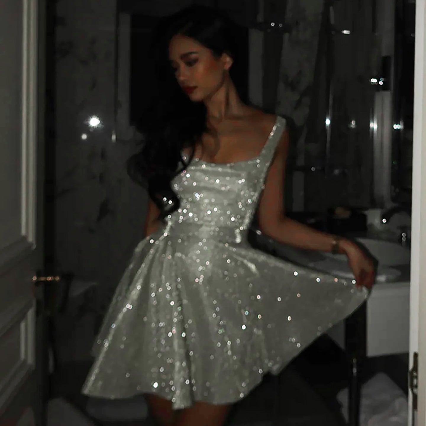 Women Embellished Fit & Flare Dress